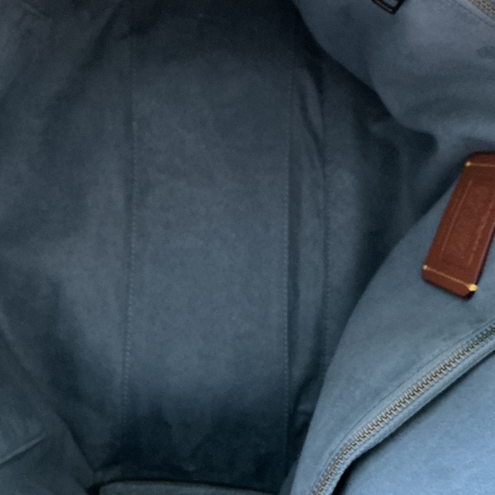 Coach Blue Leather Tote - Picture 3 of 3